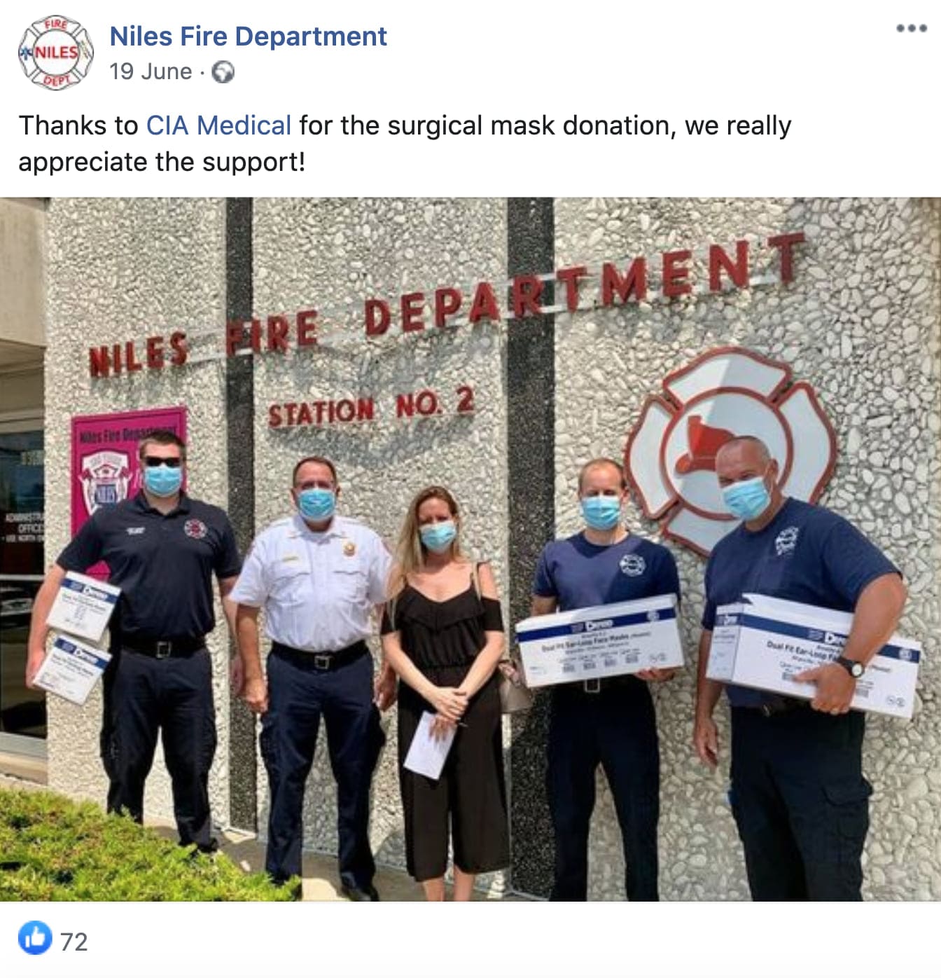 Niles Fire Department - CIA Medical Giving Back