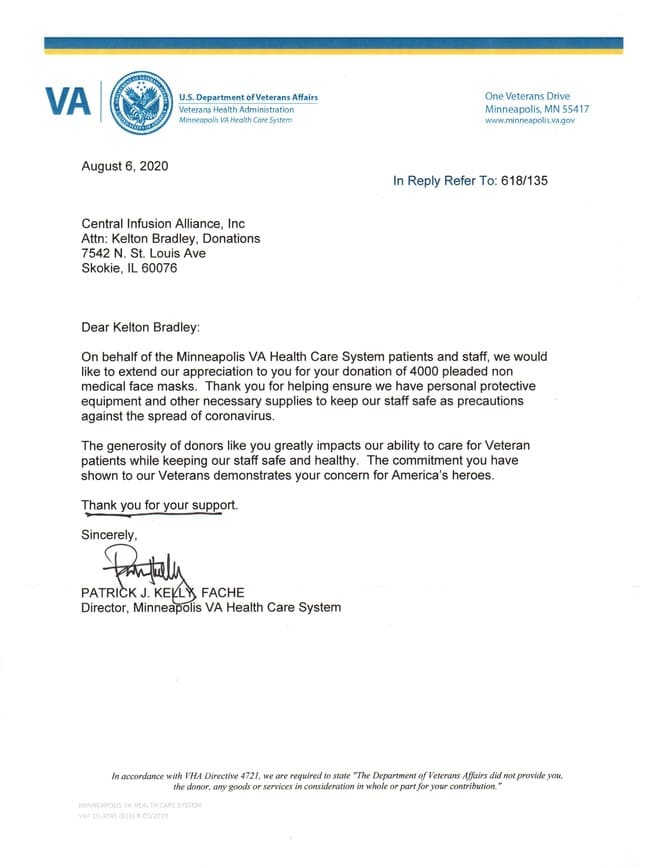 VA Health System - CIA Medical Giving Back