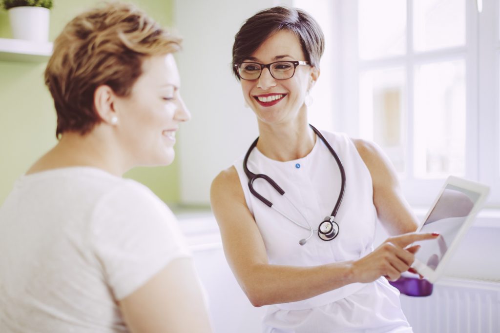 Female doctor cervical cancer awareness