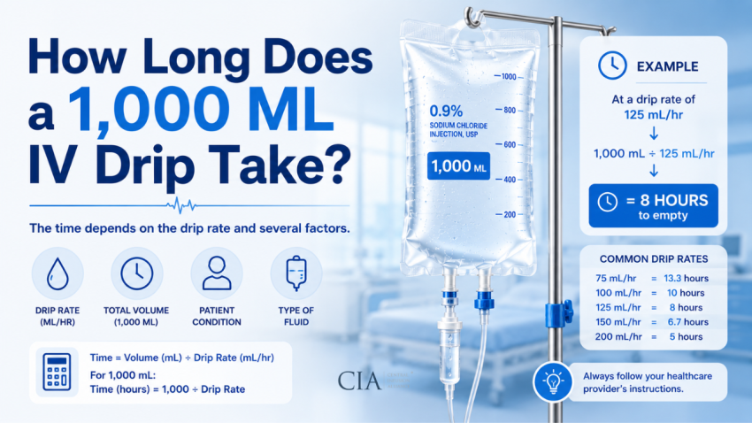 How Long for a 1000 mL IV Drip to Empty