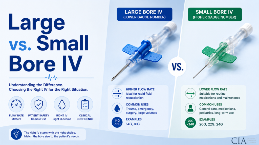 Large Bore vs Small Bore IV